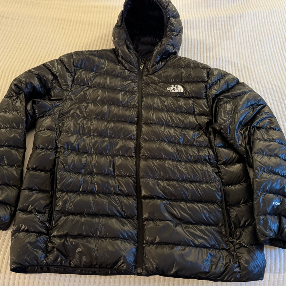 Men’s down North Face jacket, black, sz XXL